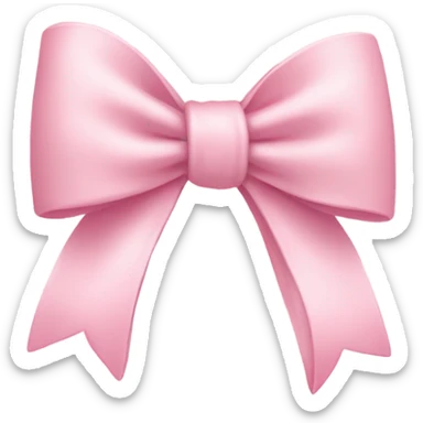 light pink bow on light pink bow sticker