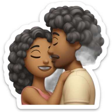 Femal couple kising sticker