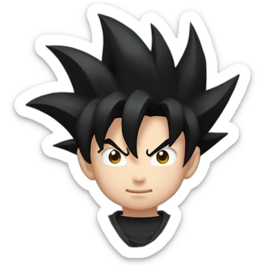 goku black hair sticker
