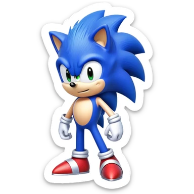 sonic characters full body sticker