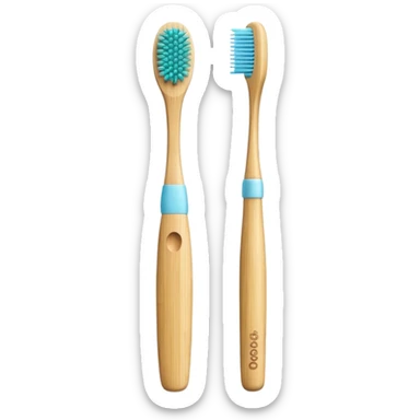 Bamboo toothbrush sticker