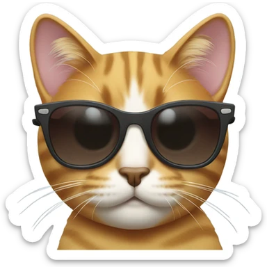 Cat with sunglasses sticker