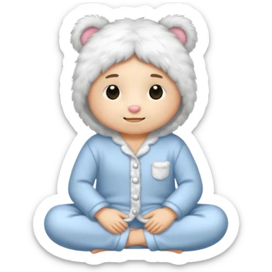 fluffy pyjamas sticker