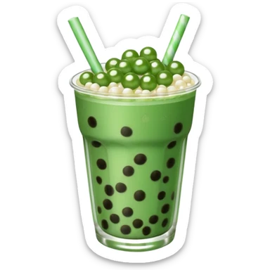 Mint  boba sticker
