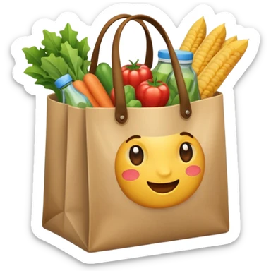 groceries in a bag sticker