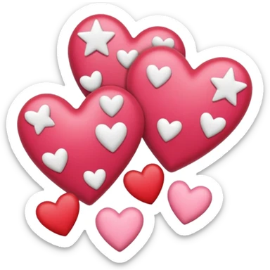 estrellas con corazones pequeños de IPHONE PERO BLANCOS Y ROSAS sticker
