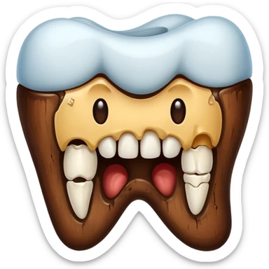 caries of tooth sticker