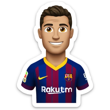 Cristiano Ronaldo in barcelona fc sticker