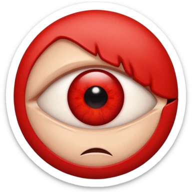 Angry Only single eye WITHOUT face sticker