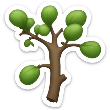 1 (stick) slightly rotate to the left ad has 2 branches sticker