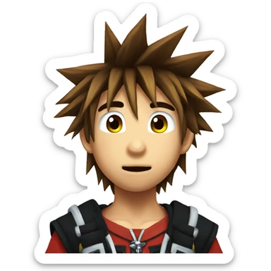 Sora from kingdom hearts  sticker
