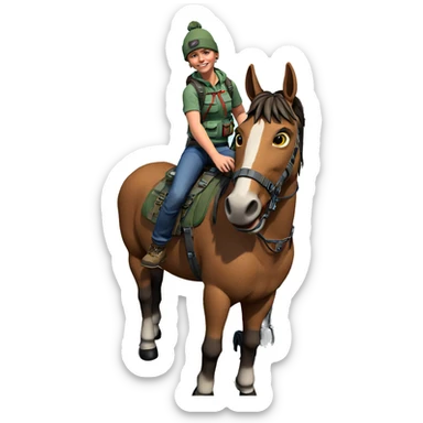 rugged outdoor adventure outfit sticker