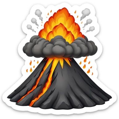 volcano sticker