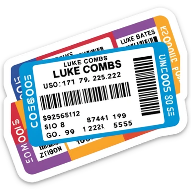 luke combs concert ticket sticker