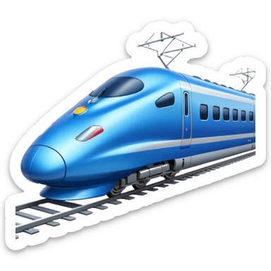 Blue bullet train sticker