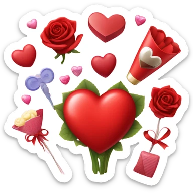 valentine elements set sticker