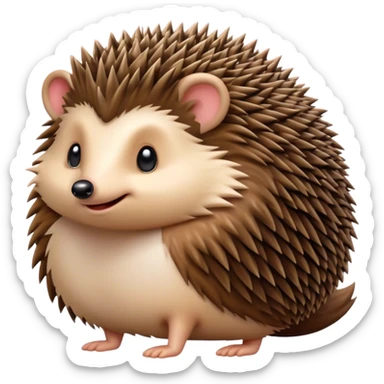Hedgehog at a yard sale sticker
