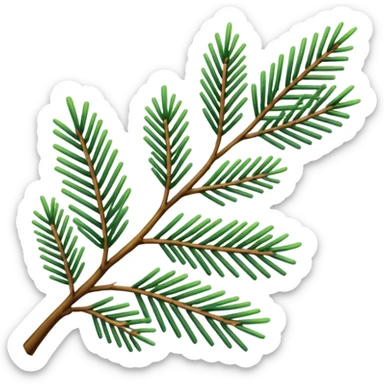 pine branch sticker