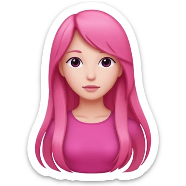 silueta de mujer rosa sticker