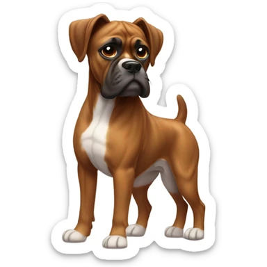 Brindle boxer dog sticker