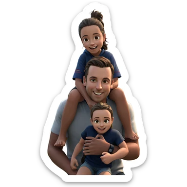 girl smiling with boys outdoors sticker