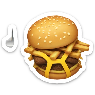 junk food on a plate sticker