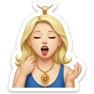 yawning zodiac virgo sticker