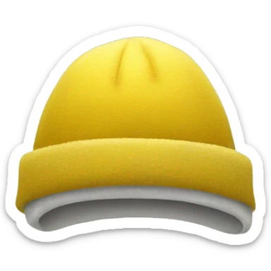 yellow winter hat sticker