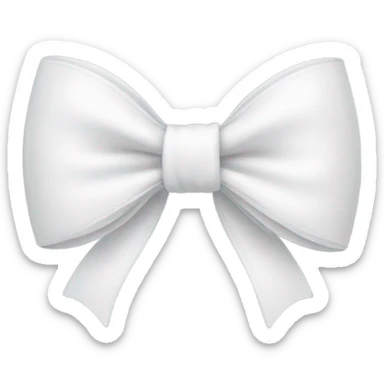 White bow  sticker