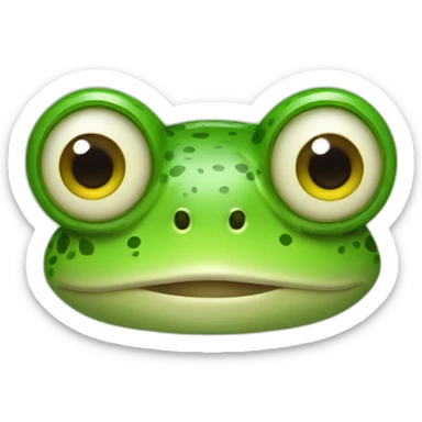 A frog wearing hearing aids sticker