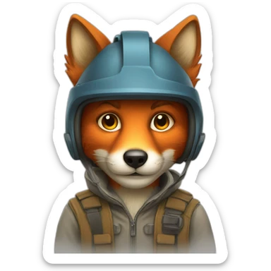 a UX designer fox sticker