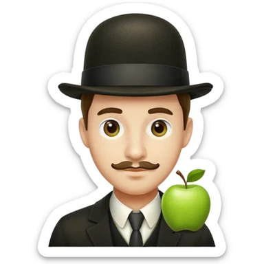 Magritte “the son of man”  sticker