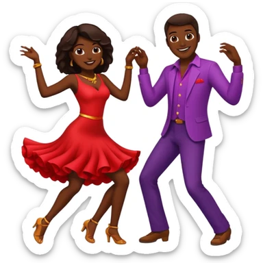 A couple dancing salsa sticker