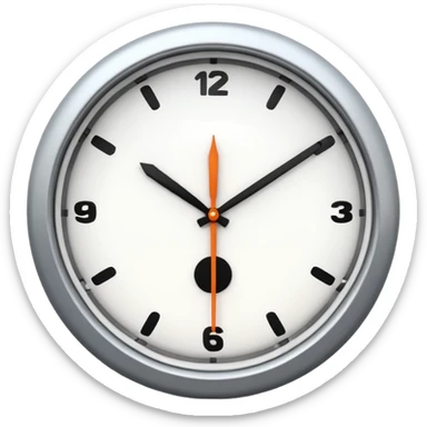 clock showing 7 am sticker