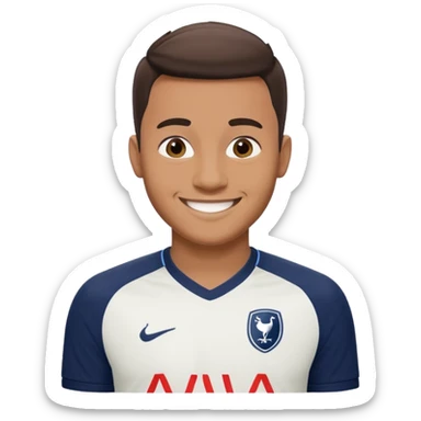 man in Tottenham hotspurs kit sticker