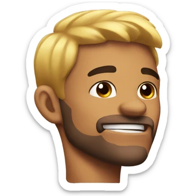 Flexing jawline to impress sticker