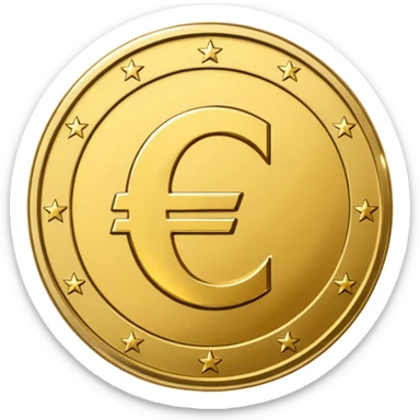 Euro coin sticker