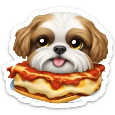 Shit tzu eat lasagne  sticker