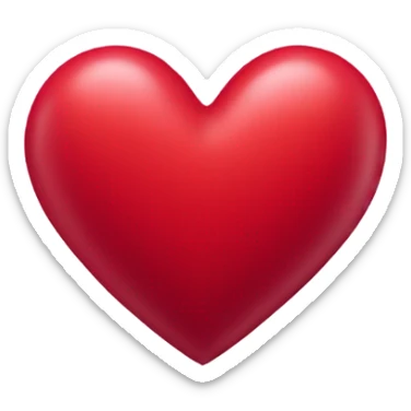 Crimson color heart sticker