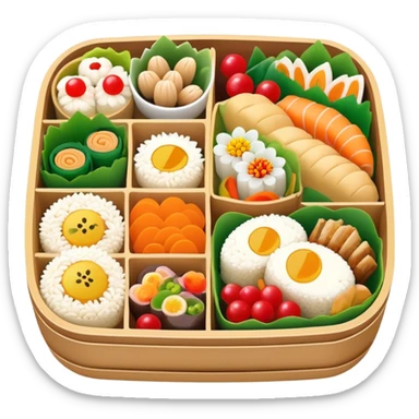 Japanese spring bento box sticker