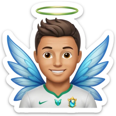 Ronaldo con alas de hada sticker