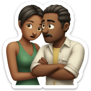 
couple in love in a quarrel sticker