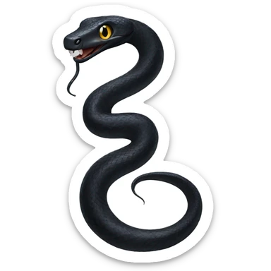 Black snake sticker