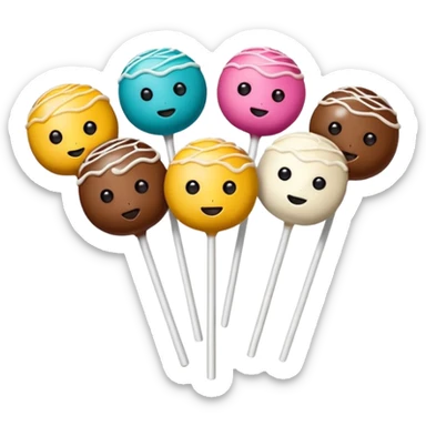 Realistic starbucks cake pops isolated. sticker