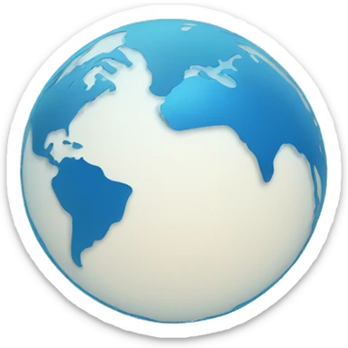 globe with blue meridians sticker