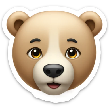 Oso blaco de peluche sticker