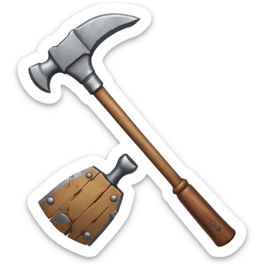 ore mining pickaxe sticker