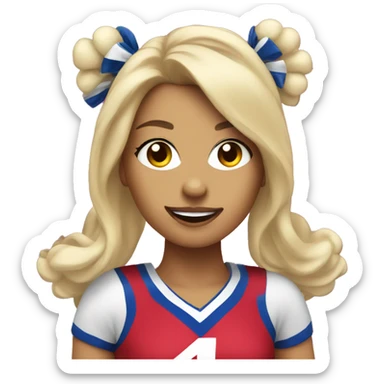 cheerleader with Pom poms sticker