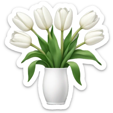 White tulips sticker