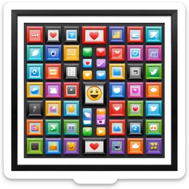 girly framed gallery of photos sticker